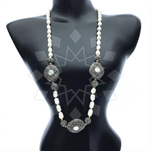 Gemstone and Bead Gem and Crystals Beaded Necklace