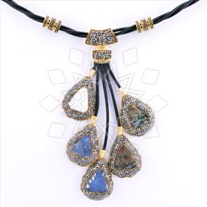 Fashion Gem and Crystals Statement Necklace
