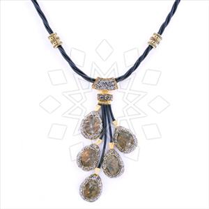 Fashion Gem and Crystals Statement Necklace