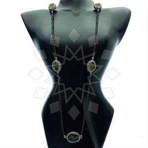 Fashion Gem and Crystals Statement Necklace