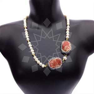 Gemstone and Bead Gem and Crystals Statement Necklace