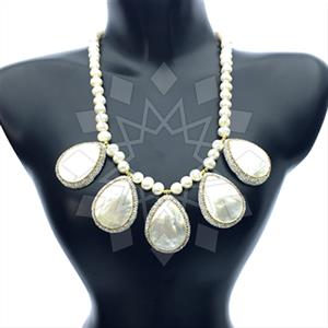 Fashion Gem and Crystals Statement Necklace