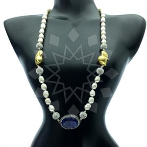 Fashion Gem and Crystals Statement Necklace