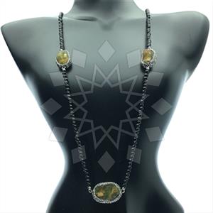 Fashion Gem and Crystals Statement Necklace