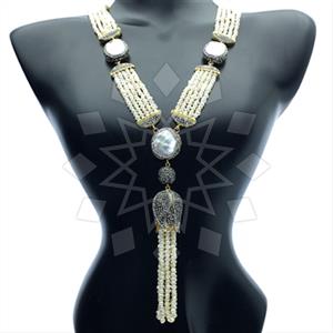 Fashion Gem and Crystals Statement Necklace