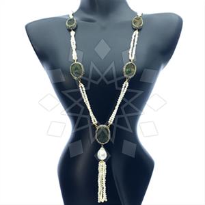 Fashion Gem and Crystals Statement Necklace