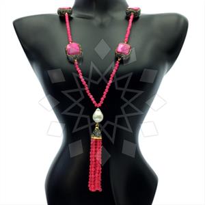 Fashion Gem and Crystals Statement Necklace