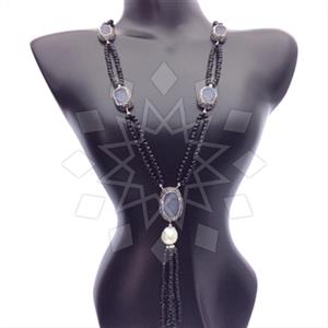 Fashion Gem and Crystals Statement Necklace