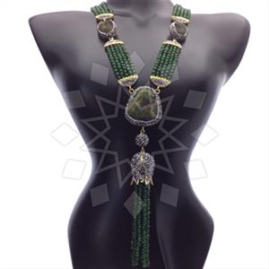 Fashion Gem and Crystals Statement Necklace