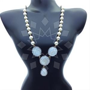 Fashion Gem and Crystals Statement Necklace