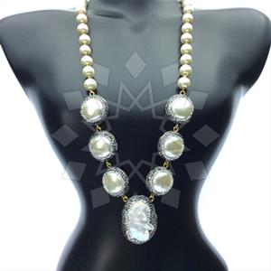 Fashion Gem and Crystals Statement Necklace