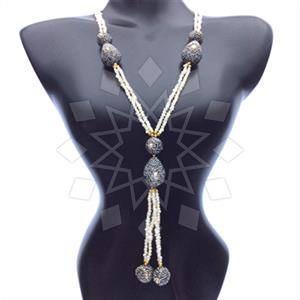 Fashion Gem and Crystals Statement Necklace