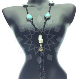 Fashion Gem and Crystals Statement Necklace
