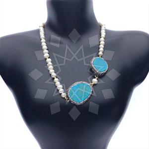 Fashion Gem and Crystals Statement Necklace