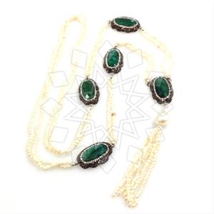 Fashion Gem and Crystals Statement Necklace