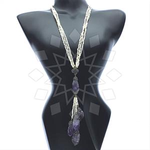 Fashion Gem and Crystals Statement Necklace