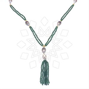 Fashion Gem and Crystals Tassel Necklace