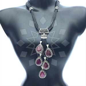 Fashion Gem and Crystals Statement Necklace