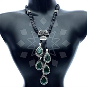 Fashion Gem and Crystals Statement Necklace