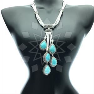 Fashion Gem and Crystals Statement Necklace