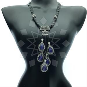 Fashion Gem and Crystals Statement Necklace