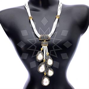 Fashion Gem and Crystals Statement Necklace
