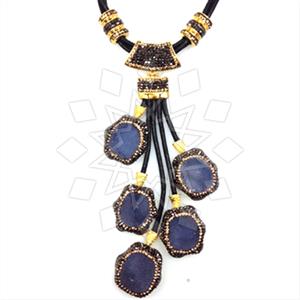 Fashion Gem and Crystals Statement Necklace