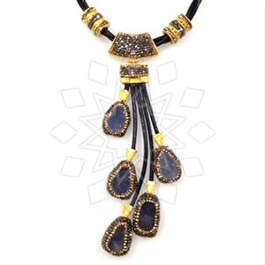 Fashion Gem and Crystals Statement Necklace