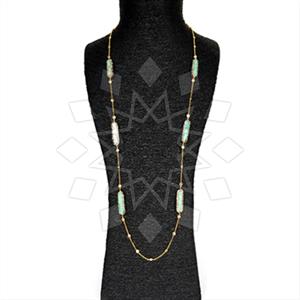 925 Sterling Silver Semi Precious Gems and Crystal  Statement Necklace