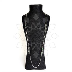 925 Sterling Silver Semi Precious Gems and Crystal  Statement Necklace