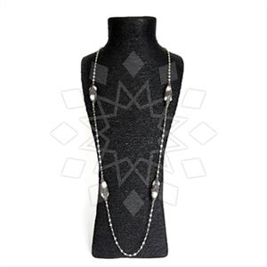 925 Sterling Silver Semi Precious Gems and Crystal  Statement Necklace