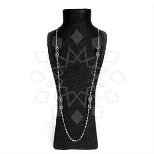 925 Sterling Silver Semi Precious Gems and Crystal  Statement Necklace