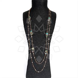 925 Sterling Silver Semi Precious Gems and Crystal  Statement Necklace