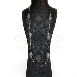 925 Sterling Silver Semi Precious Gems and Crystal  Statement Necklace