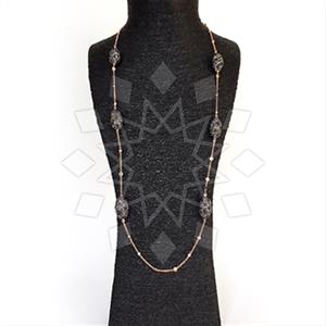 925 Sterling Silver Semi Precious Gems and Crystal  Statement Necklace