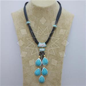Fashion Gem and Crystals Statement Necklace
