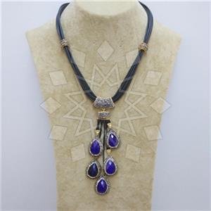 Fashion Gem and Crystals Statement Necklace
