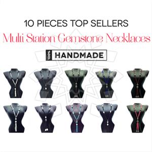 Fashion Gem and Crystals Statement Necklace