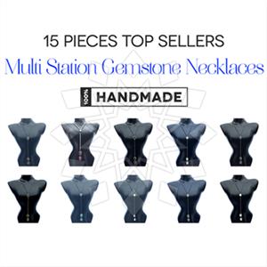 Fashion Gem and Crystals Statement Necklace