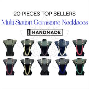 Fashion Gem and Crystals Statement Necklace