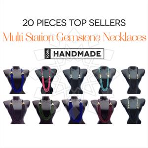 Fashion Gem and Crystals Statement Necklace