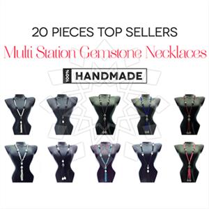 Fashion Gem and Crystals Statement Necklace