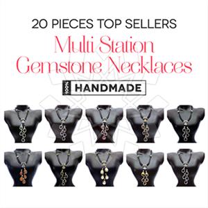 Fashion Gem and Crystals Statement Necklace