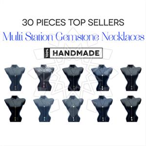 Fashion Gem and Crystals Statement Necklace