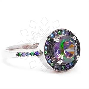 925 Sterling Silver Geometric Cocktail Rings