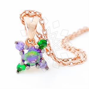 925 Sterling Silver Flower Pendant Necklace