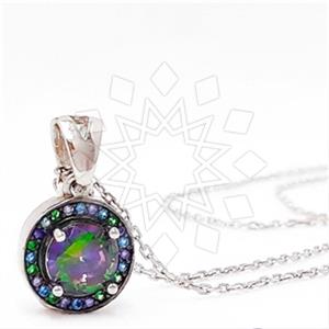 925 Sterling Silver Geometric Pendant Necklace