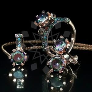 925 Sterling Silver Geometric Ring Earring Pendant Sets