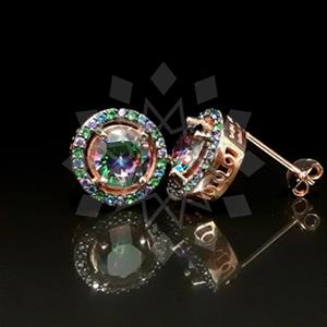 925 Sterling Silver Geometric Stud Earrings