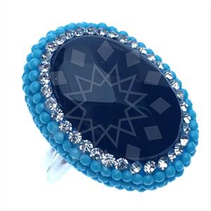 925 Sterling Silver Gem and Crystals Gemstone Rings